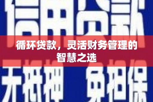 汐止循环贷款，灵活财务管理的智慧之选
