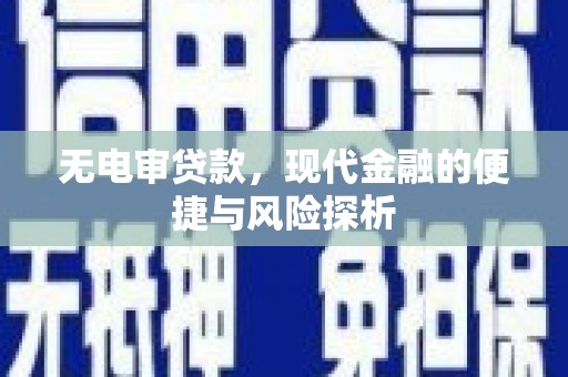汐止无电审贷款，现代金融的便捷与风险探析