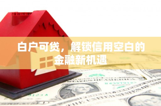 汐止白户可贷，解锁信用空白的金融新机遇