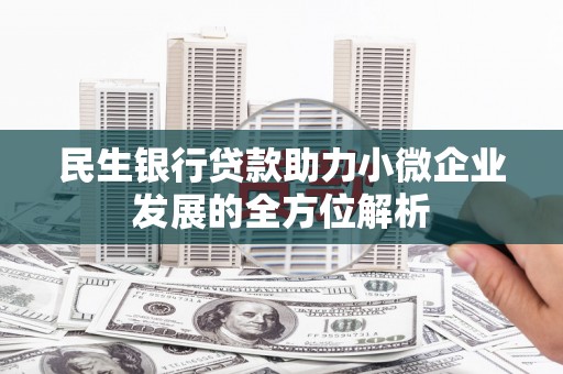 汐止民生银行贷款助力小微企业发展的全方位解析
