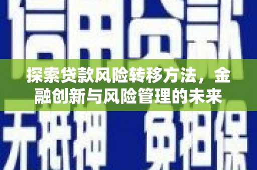 汐止探索贷款风险转移方法，金融创新与风险管理的未来
