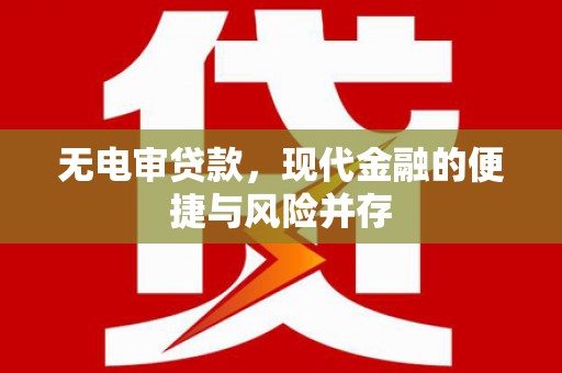汐止无电审贷款，现代金融的便捷与风险并存