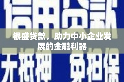 汐止银盛贷款，助力中小企业发展的金融利器