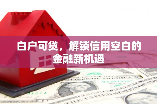 汐止白户可贷，解锁信用空白的金融新机遇