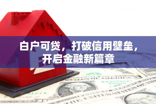 汐止白户可贷，打破信用壁垒，开启金融新篇章
