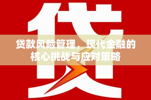 汐止贷款风险管理，现代金融的核心挑战与应对策略