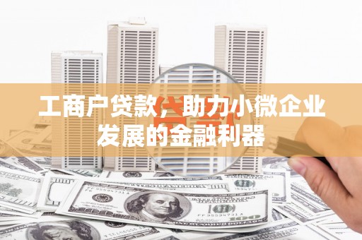 汐止工商户贷款，助力小微企业发展的金融利器