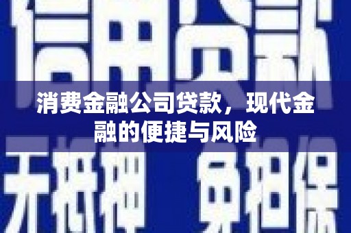 汐止消费金融公司贷款，现代金融的便捷与风险