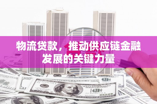 汐止物流贷款，推动供应链金融发展的关键力量