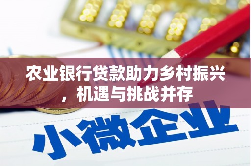 汐止农业银行贷款助力乡村振兴，机遇与挑战并存