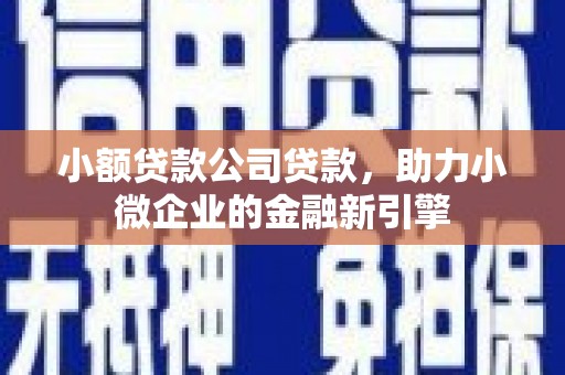 汐止小额贷款公司贷款，助力小微企业的金融新引擎