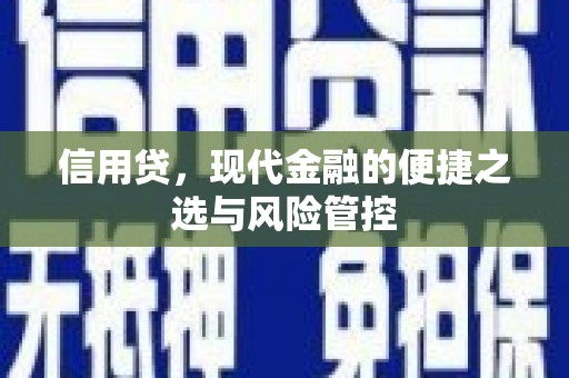 汐止信用贷，现代金融的便捷之选与风险管控