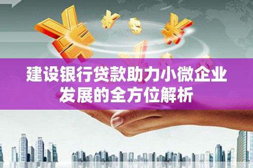 汐止建设银行贷款助力小微企业发展的全方位解析