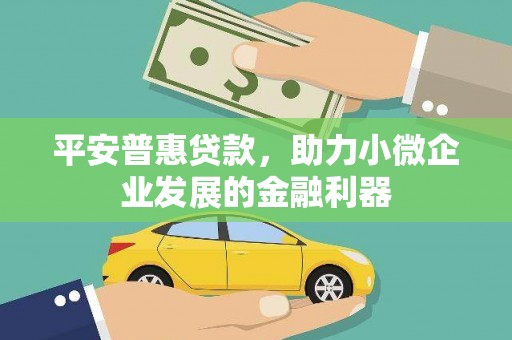 汐止平安普惠贷款，助力小微企业发展的金融利器