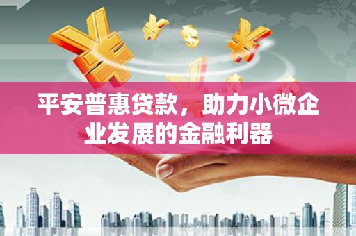 汐止平安普惠贷款，助力小微企业发展的金融利器